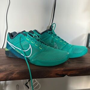 Nike Metcon Teal/Green Zoom Athletic Training Shoes
